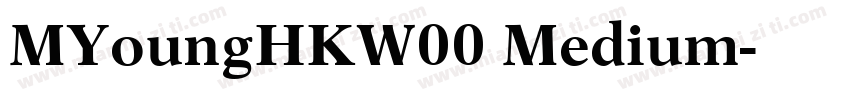 MYoungHKW00 Medium字体转换